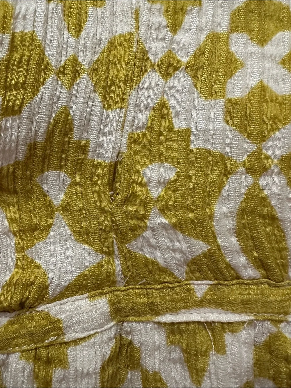 Tory Burch Cream and Yellow Printed High Neck Sleeveless Top 6